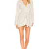 L'Academie The Meadow Mini Dress In White Stripe