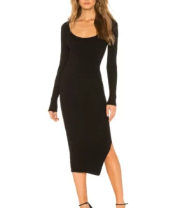 L'Academie Nessa Sweater Dress In Black