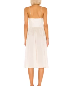 L'Academie The Sonia Midi Dress In Beige -Deals L'Academie Store LCDE WD295 V3