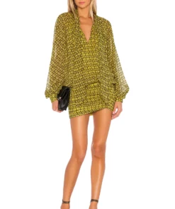 L'Academie The Maelle Mini Dress In Gold Chain