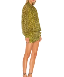L'Academie The Maelle Mini Dress In Gold Chain -Deals L'Academie Store LCDE WD345 V3