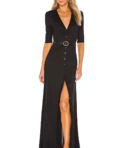 L'Academie The Esperanza Maxi Dress In Black