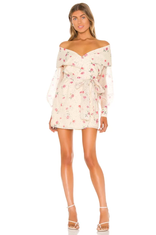 L'Academie The Liliana Mini Dress In Multi Floral -Deals L'Academie Store LCDE WD384 V1