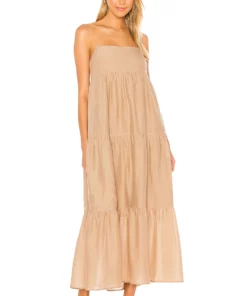 L'Academie The Kiyama Maxi Dress In Oat