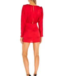 L'Academie The Dore Mini Dress In Red -Deals L'Academie Store LCDE WD463 V3