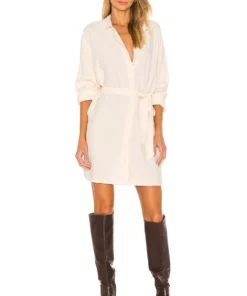 L'Academie The Amalie Mini Dress In Beige