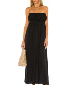 L'Academie Karsyn Midi Dress In Black