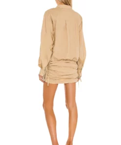 L'Academie The Keem Mini Dress In Tan -Deals L'Academie Store LCDE WD492 V3