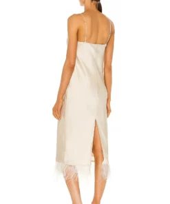 L'Academie The Mindy Midi Dress In Ivory -Deals L'Academie Store LCDE WD501 V3
