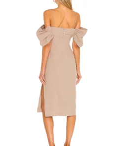 L'Academie Gemma Mini Dress In Mocha Beige -Deals L'Academie Store LCDE WD508 V3