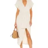 L'Academie Danica Midi Dress In Ivory