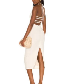 L'Academie Joey Midi Dress In Ivory