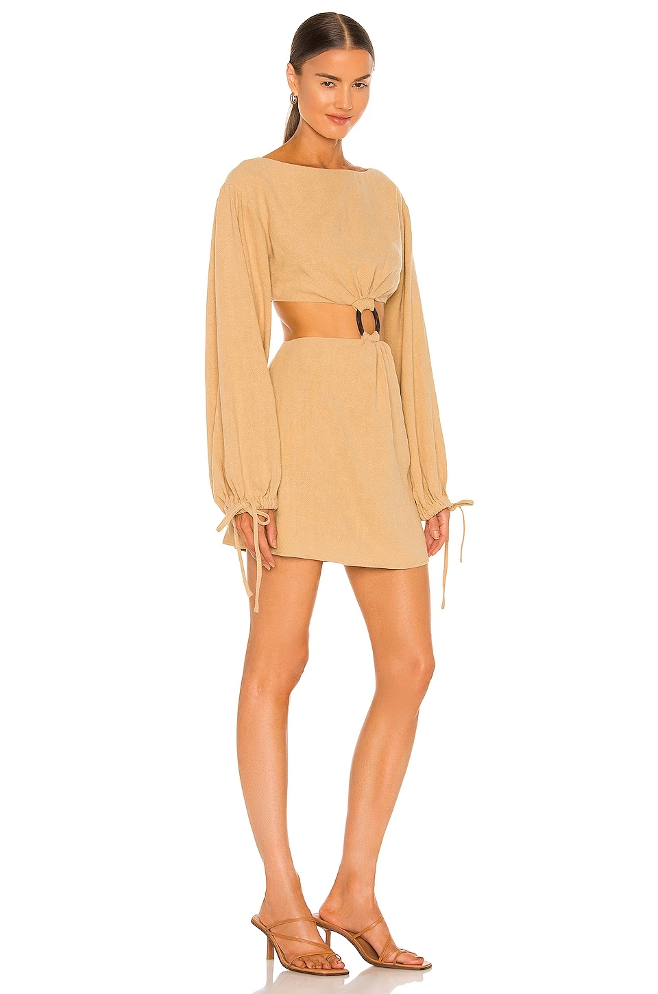 L'Academie Alora Dress In Tan 2 L'Academie Alora Dress In Tan - Image 2