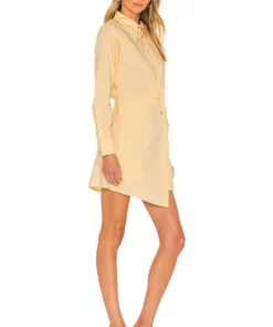 L'Academie Kaia Mini Dress In Pale Yellow -Deals L'Academie Store LCDE WD543 V3
