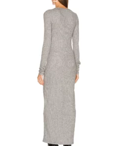 L'Academie Percey Midi Dress In Grey -Deals L'Academie Store LCDE WD545 V3
