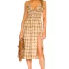 L'Academie Veira Dress In Ochre Multi