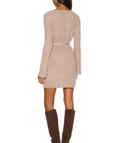 L'Academie Silas Wrap Cardigan In Heather Oatmeal -Deals L'Academie Store LCDE WD556 V3