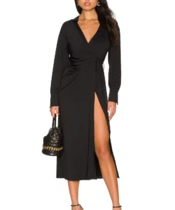 L'Academie Elsa Midi Dress In Black