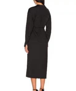 L'Academie Elsa Midi Dress In Black 5 L'Academie Elsa Midi Dress In Black -Deals L'Academie Store LCDE WD557 V3