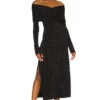 L'Academie Lillia Knit Dress In Gunmetal
