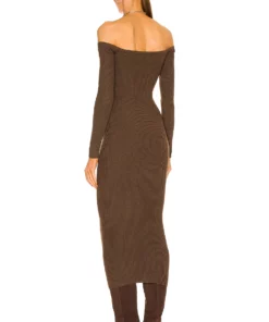 L'Academie Tucci Knit Bustier Dress In Chocolate -Deals L'Academie Store LCDE WD564 V3