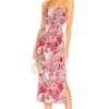 L'Academie Caressa Maxi Dress In Red Ceramic