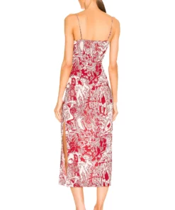 L'Academie Caressa Maxi Dress In Red Ceramic -Deals L'Academie Store LCDE WD575 V3
