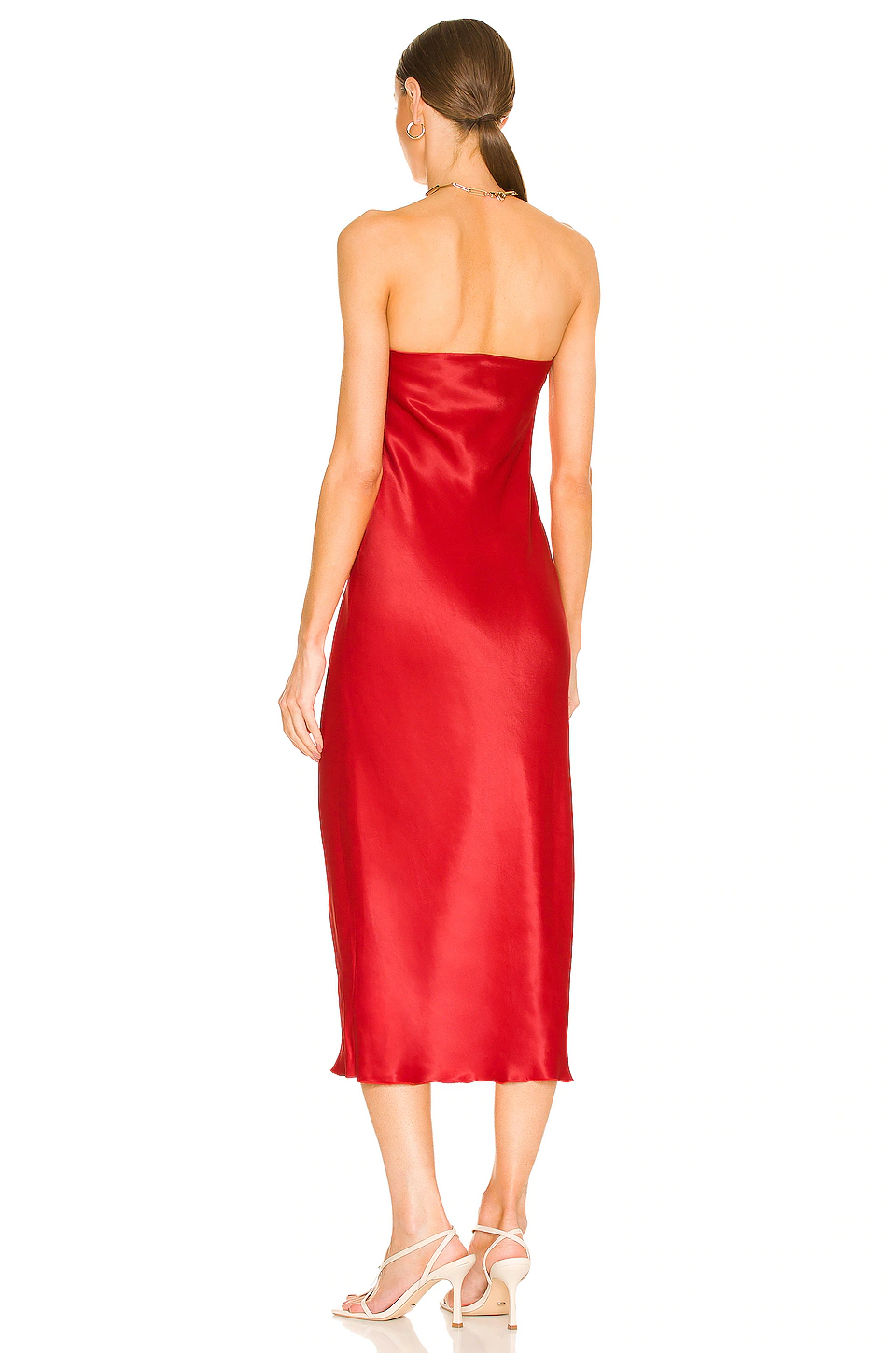 L'Academie Oxly Midi Dress In Red 3 L'Academie Oxly Midi Dress In Red - Image 3