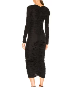 L'Academie Nyla Midi Dress In Black -Deals L'Academie Store LCDE WD582 V3