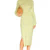 L'Academie Torill Knit Dress In Lime