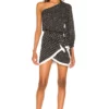 L'Academie Nola Mini Dress In Black Multi Dot
