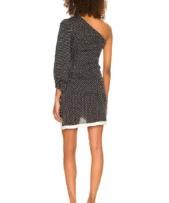 L'Academie Nola Mini Dress In Black Multi Dot -Deals L'Academie Store LCDE WD595 V4