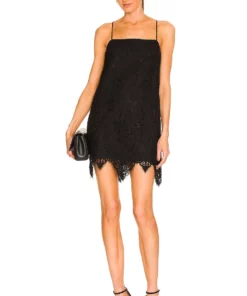 L'Academie Daisy Mini Dress In Black