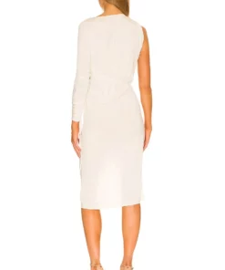 L'Academie Lily Midi Dress In Bone White -Deals L'Academie Store LCDE WD607 V4