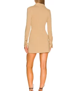 L'Academie Anders Mini Dress In Beige -Deals L'Academie Store LCDE WD608 V3