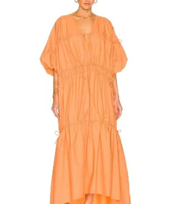 L'Academie Yona Maxi Dress In Orange