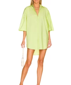 L'Academie Willacy Mini Dress In Lime Green