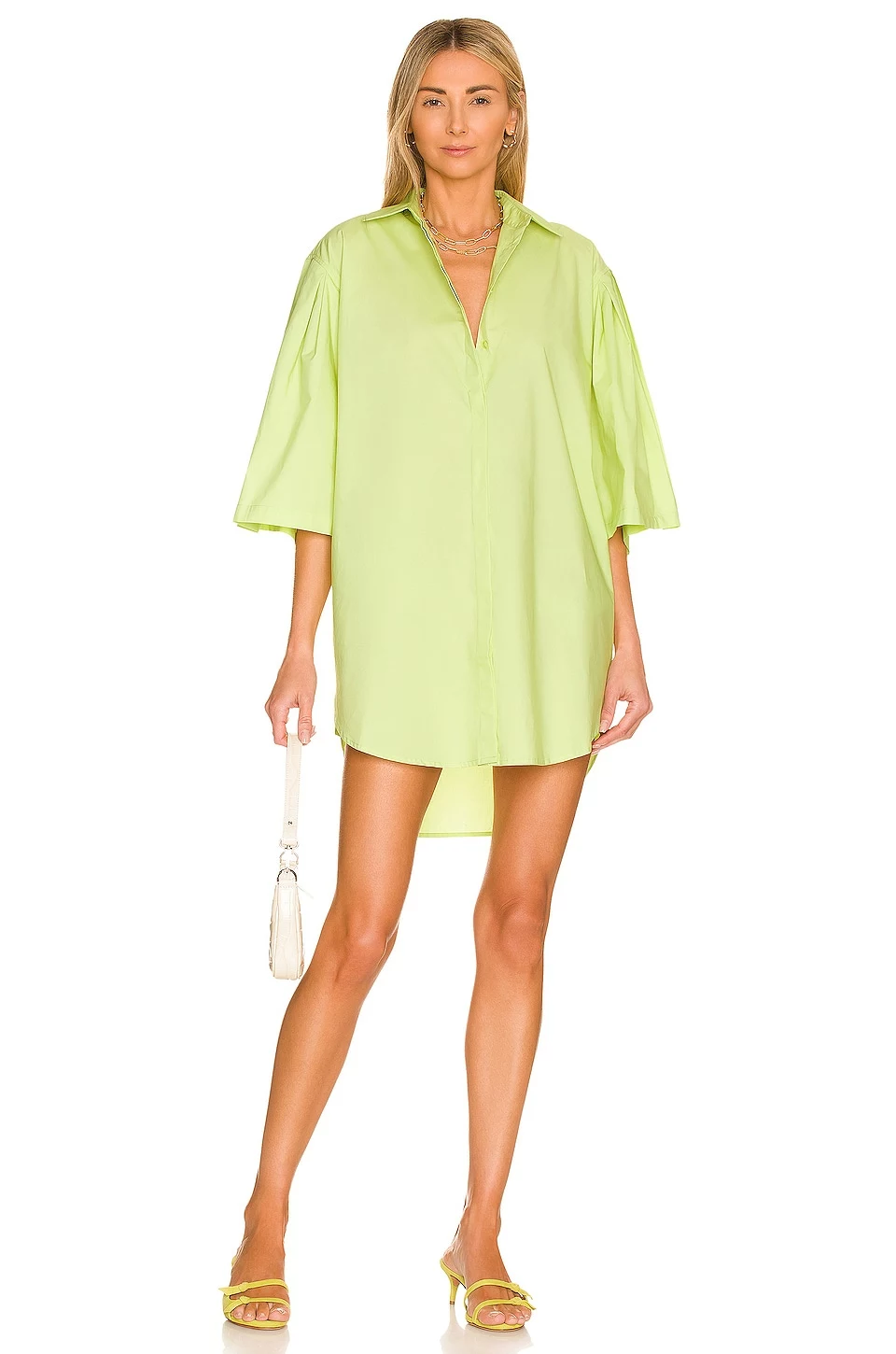 L'Academie Willacy Mini Dress In Lime Green 1 L'Academie Willacy Mini Dress In Lime Green