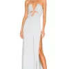 L'Academie Katya Maxi Dress In Light Blue