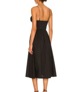 L'Academie The Sonia Midi Dress In Black -Deals L'Academie Store LCDE WD624 V3