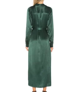 L'Academie The Long Sleeve Shirt Dress In Emerald 5 L'Academie The Long Sleeve Shirt Dress In Emerald -Deals L'Academie Store LCDE WD75 V3