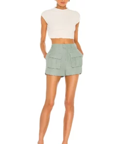 L'Academie The Samy Short In Sage Green -Deals L'Academie Store LCDE WF93 V4