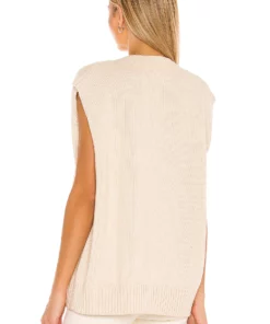 L'Academie Oversized Sweater Vest In Neutral -Deals L'Academie Store LCDE WK125 V4