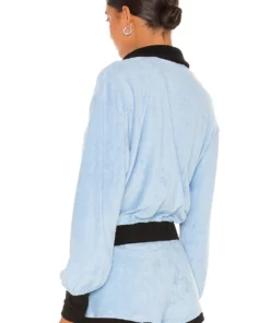 L'Academie Jamilla Pullover In Blue & Black -Deals L'Academie Store LCDE WK138 V3