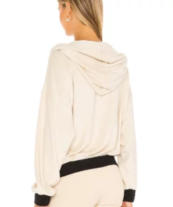 L'Academie Ciara Hoodie In Beige & Black -Deals L'Academie Store LCDE WK145 V3