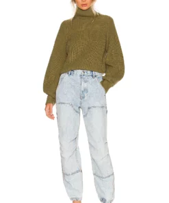 L'Academie Raylee Turtleneck Sweater In Dusky Green 7 L'Academie Raylee Turtleneck Sweater In Dusky Green -Deals L'Academie Store LCDE WK160 V4