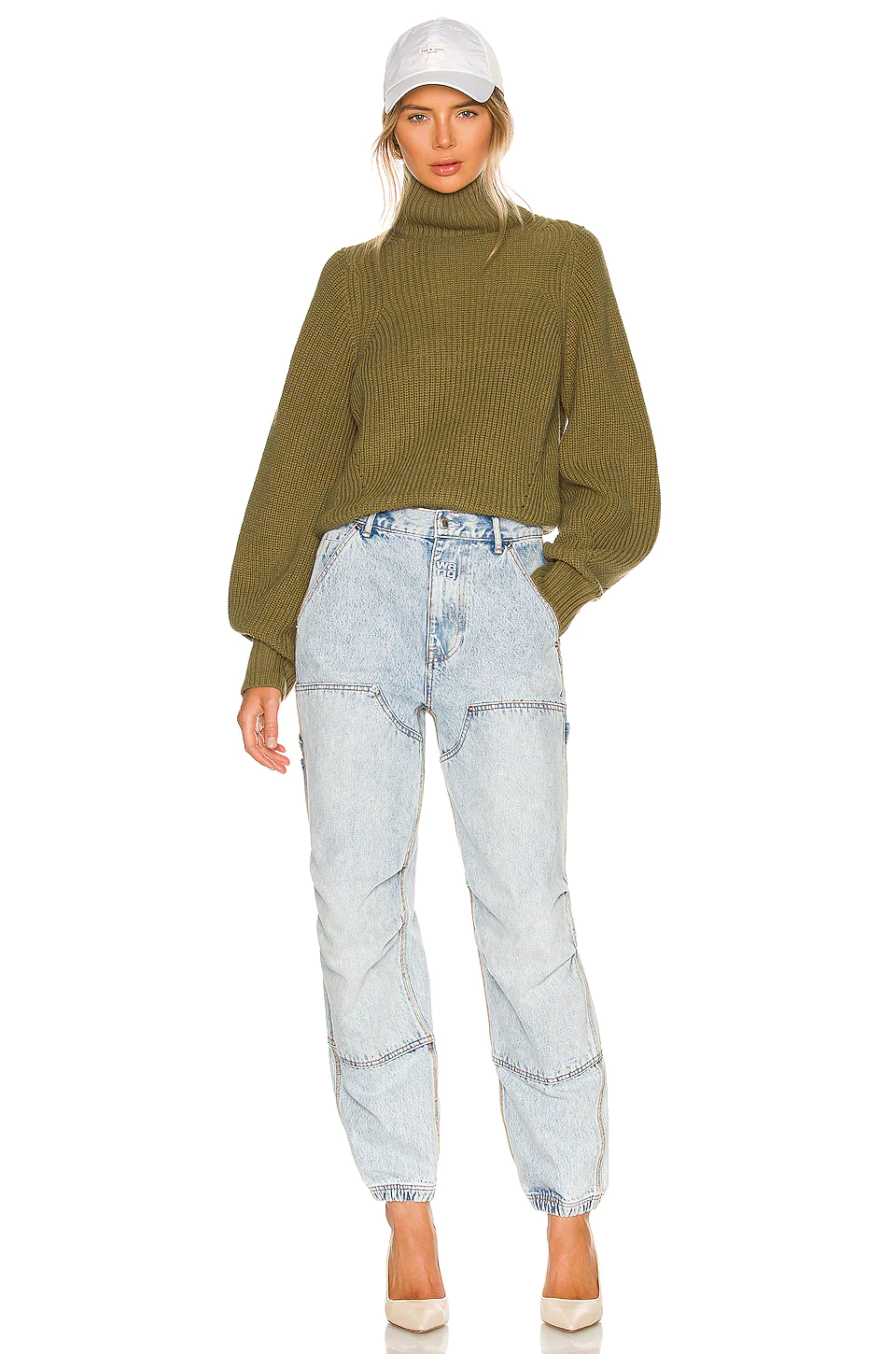 L'Academie Raylee Turtleneck Sweater In Dusky Green 4 L'Academie Raylee Turtleneck Sweater In Dusky Green - Image 4