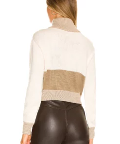 L'Academie Cheshire Half Zip Sweater In Multi Neutral -Deals L'Academie Store LCDE WK162 V3