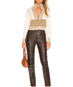 L'Academie Cheshire Half Zip Sweater In Multi Neutral -Deals L'Academie Store LCDE WK162 V4