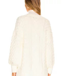 L'Academie Amare Cable Cardigan In Ivory -Deals L'Academie Store LCDE WK163 V3